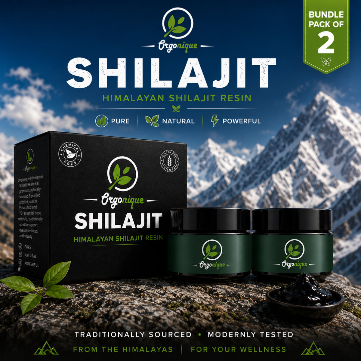 Himalayan Shilajit Resin 25g – Pack of 2
